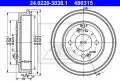 Bęben hamulcowy tył ATE 24.0220-3038.1, fot. 