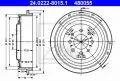 Bęben hamulcowy tył ATE 24.0222-8015.1, fot. 