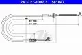  Linki i cięgna: Linka hamulca ręcznego tył lewy 1277mm ATE 24.3727-1047.2