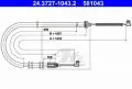  Linki i cięgna: Linka hamulca ręcznego tył lewy 1432mm ATE 24.3727-1043.2