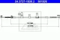  Linki i cięgna: Linka hamulca ręcznego tył lewy 1616mm ATE 24.3727-1926.2
