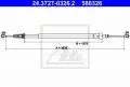  Linki i cięgna: Linka hamulca ręcznego tył lewy 1635mm ATE 24.3727-0326.2