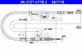  Linki i cięgna: Linka hamulca ręcznego tył lewy 1642mm ATE 24.3727-1716.2