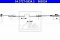 Linka hamulca ręcznego tył lewy 1693mm ATE 24.3727-0224.2, fot. 