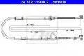  Linki i cięgna: Linka hamulca ręcznego tył lewy 1829mm ATE 24.3727-1904.2