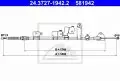  Linki i cięgna: Linka hamulca ręcznego tył lewy 1892mm ATE 24.3727-1942.2