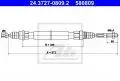  Linki i cięgna: Linka hamulca ręcznego tył lewy 872mm ATE 24.3727-0809.2