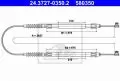 Linki i cięgna: Linka hamulca ręcznego tył lewy/prawy 2827mm ATE 24.3727-0350.2