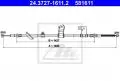  Linki i cięgna: Linka hamulca ręcznego tył prawy 1653mm ATE 24.3727-1611.2