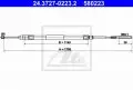 Linka hamulca ręcznego tył prawy 1708mm ATE 24.3727-0223.2, fot. 