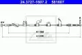  Linki i cięgna: Linka hamulca ręcznego tył prawy 2100mm ATE 24.3727-1607.2