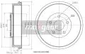 Hamulce bębnowe: Bęben hamulcowy tył Maxgear 19-3196