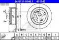  Tarcze hamulcowe: Tarcza hamulcowa tył ATE 24.0111-0146.1