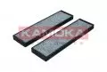  Filtr kabinowy - przeciwpyłkowy: Filtr kabinowy węglowy kpl 2szt Kamoka F516401