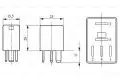 Przekaźnik uniwersalny (24V, 5 10A, liczba połączeń 5 z diodą, przełączający) Bosch 332207402, fot. 