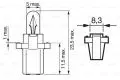 Żarówka PB3 24V 1,2W B8,3D Bosch 1 987 302 515/10, fot. 