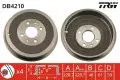 Hamulce bębnowe: Bęben hamulcowy tył TRW DB4210