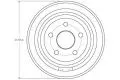 Hamulce bębnowe: Bęben hamulcowy tył TRW DB4407