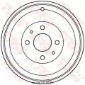 Bęben hamulcowy tył TRW DB4387, fot. 