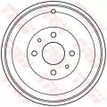 Bęben hamulcowy tył TRW DB4387, fot. 