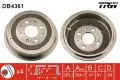  Hamulce bębnowe: Bęben hamulcowy tył TRW DB4361