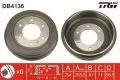 Hamulce bębnowe: Bęben hamulcowy tył TRW DB4136
