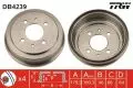  Hamulce bębnowe: Bęben hamulcowy tył TRW DB4239