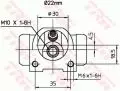 Cylinderek hamulcowy tył lewy/prawy TRW BWH376, fot. 