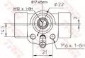 Cylinderek hamulcowy tył lewy/prawy TRW BWC107, fot. 