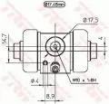 Cylinderek hamulcowy tył lewy/prawy TRW BWC164, fot. 