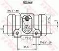 Cylinderek hamulcowy tył lewy/prawy TRW BWL201, fot. 