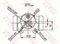 Cylinderek hamulcowy tył lewy/prawy TRW BWD183, fot. 