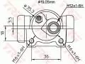 Cylinderek hamulcowy tył prawy TRW BWD301, fot. 