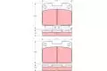 Klocki hamulcowe: Klocki hamulcowe komplet tył TRW GDB3104