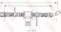 Przewody hamulcowe: Przewód hamulcowy elastyczny przód lewy TRW PHD370