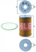  Filtr oleju: Filtr oleju Knecht OX 43 D