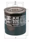  Filtr oleju: Filtr oleju Knecht OC 45
