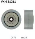 Rolka kierunkowa / prowadząca: Rolka prowadząca pasek wielorowkowy VKM 31211 SKF