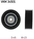 Rolka kierunkowa / prowadząca: Rolka prowadząca pasek wielorowkowy VKM 34501 SKF