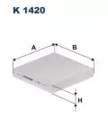  Filtr kabinowy - przeciwpyłkowy: Filtr kabinowy Filtron K 1420