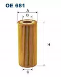 Filtr oleju: Filtr oleju wkład filtra Filtron OE 681