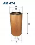  Filtry: Filtr powietrza Filtron AM 474