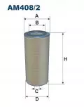 Filtry: Filtr powietrza Filtron AM 408/2