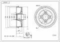 Hamulce bębnowe: Bęben hamulcowy tył Hart 7700304984